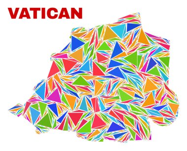 Vatikan Haritası-renk üçgenler mozaik