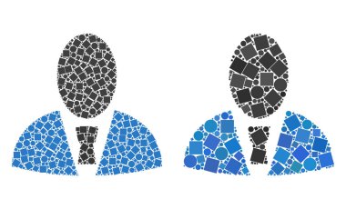 Kullanıcı profili simgesi kareler ve çevrelerin mozaikleri