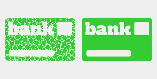 Icono de tarjeta de banco vectorial punteado y plano — Archivo Imágenes Vectoriales