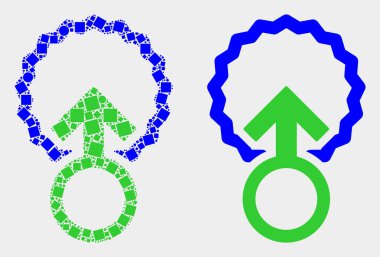 Noktalı ve Düz Vektör Tohumlama Simgesi