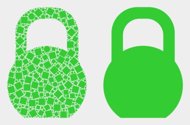 Pikselli ve Düz Vektör Demir Pound Simgesi