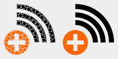 Nokta ve Düz Vektör Tıbbi Kaynak Simgesi