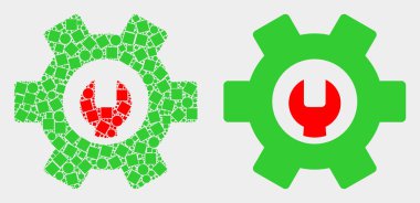 Noktalı ve Düz Vektör Onarım Seçenekleri Simgesi