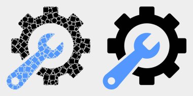 Nokta ve Düz Vektör Servis Araçları Simgesi