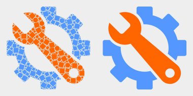 Nokta ve Düz Vektör Servis Araçları Simgesi