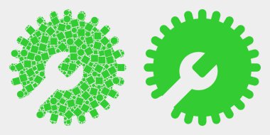 Nokta ve Düz Vektör Ayarları Dişli Simgesi