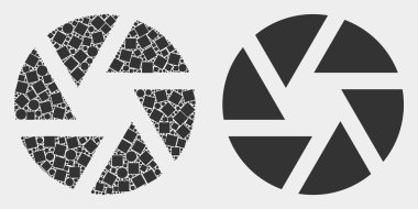 Noktalı ve Düz Vektör Deklanşör Simgesi