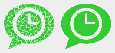 Nokta ve Düz Vektör Zaman İletibalon Simgesi