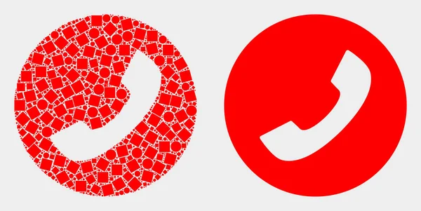 Pikselli ve Düz Vektör Telefon Görüşmesi Simgesi