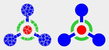 Pikselli ve Düz Vektör Toksik Sinir Gazı Simgesi
