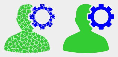 Pikselli ve Düz Vektör Kullanıcı Seçenekleri Dişli Simgesi