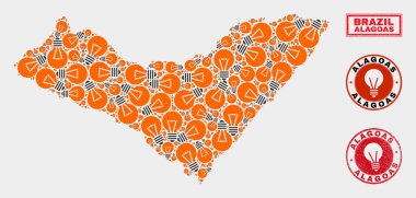 Işık Lambamozaik Alataş Devlet Haritası ve Dokulu Pullar