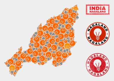 Elektrikli Lamba Kolaj Nagaland Devlet Haritası ve Sıkıntı Mühürler