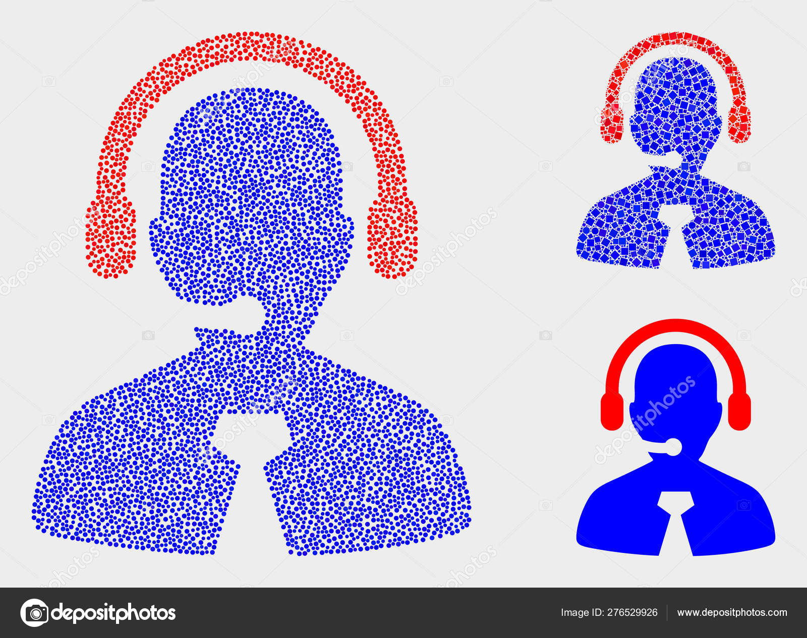 Pixel Vektor Call Center Manager Symbole Vektorgrafik Lizenzfreie Grafiken C Newdesignillustrations Depositphotos
