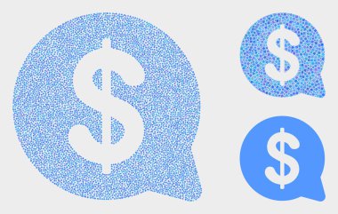 Piksel Vektör Dolar Mesaj Balon Simgeleri