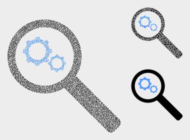 Pikselli Vektör Keşfet Dişliler Simgeleri