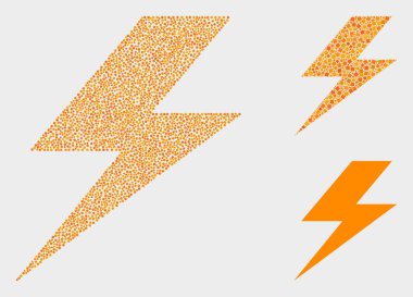 Noktalı Vektör Flaş Simgeleri