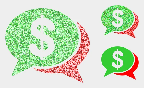 Nokta Vektör Finansal Sohbet Mesajları Simgeleri