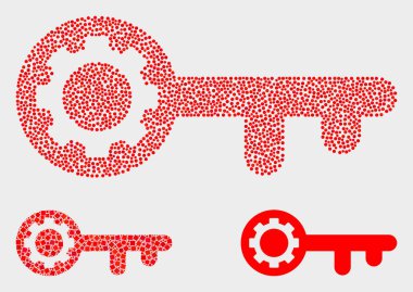 Piksel Vektör Anahtar Dişli Simgeler