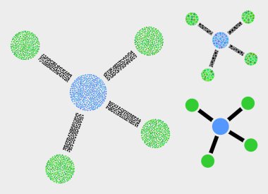 Pikselli Vektör Bağlantıları Simgeleri