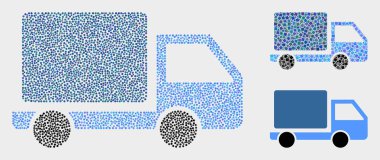 Noktalı Vektör Kamyon Simgeleri
