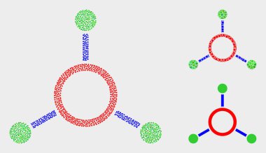 Piksel Vektör Masternode Linkler Simgeler