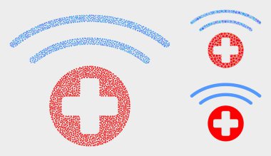 Noktalı Vektör Tıbbi Kaynak Simgeler