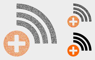 Noktalı Vektör Tıbbi Kaynak Simgeler