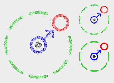Piksel Vektör Circle Çevre Simgelerine Taşı