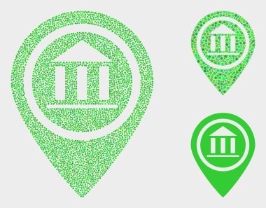 Noktalı Vektör Müzesi Harita İşareti Simgeleri