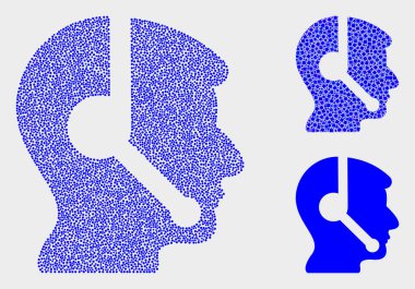 Pikselli Vektör Operatörü Kafa Simgeleri