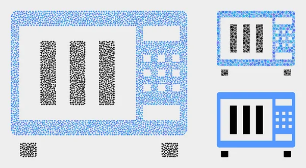 Verpixelte Vektor-Mikrowellen-Symbole — Stockvektor