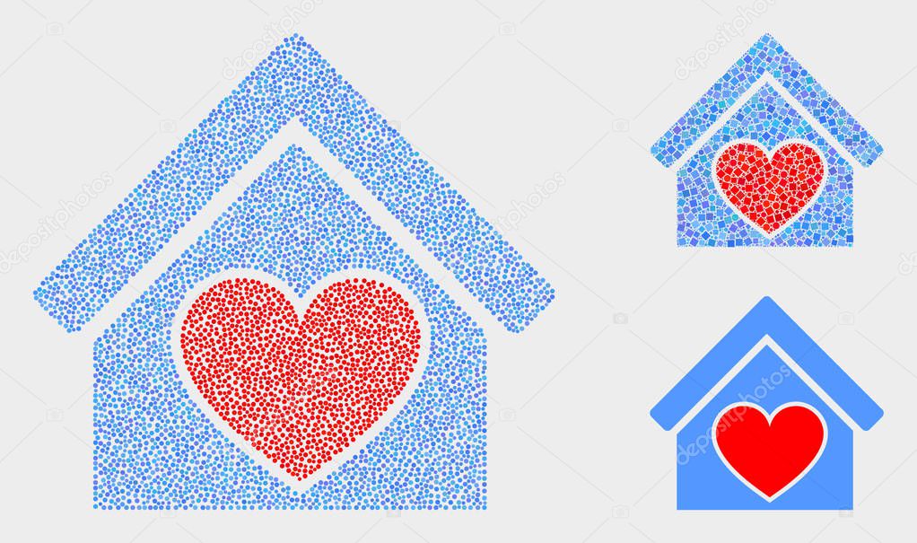 Pixel Vector Love House Icons