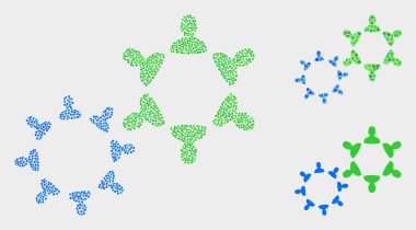 Noktalı Vektör İnsanlar İşbirlikleri Simgeler