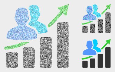 Nokta Vektör İnsanlar Büyüyen Grafik Simgeleri