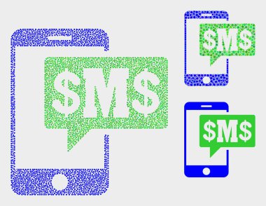 Nokta Vektör Telefon Sms Bulut Simgeler