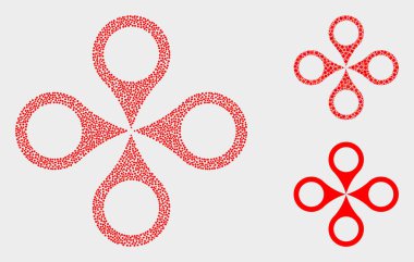 Piksel Vektör Quadrocopter Simgeler