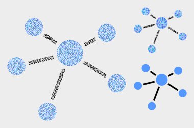 Pikselli Vektör İlişkisi Bağlantıları Simgeleri