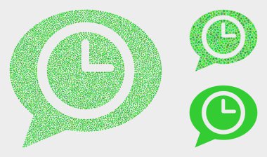 Piksel Vektör Zaman Mesajı Balon Simgeleri