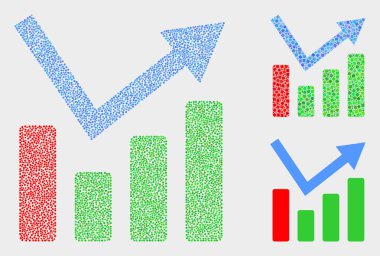 Pikselli Vektör Eğilim Grafiği Simgeleri