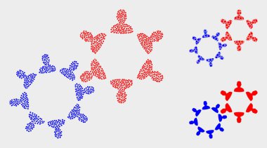 Noktalı Vektör Kullanıcı İşbirliği Simgeleri