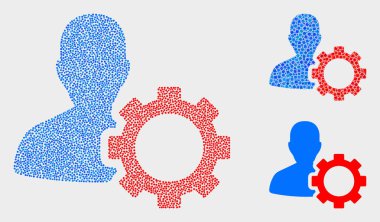 Noktalı Vektör Kullanıcı Seçenekleri Dişli Simgeler