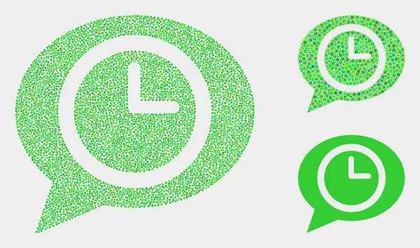 Piksel Vektör Zaman Mesajı Balon Simgeleri