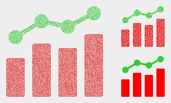 Nokta Vektör Eğilim Grafikleri Simgeleri