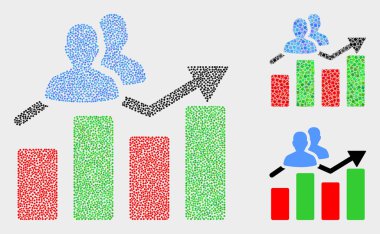 Pikselli Vektör Ziyaretçi Çubuğu Grafik Simgeleri