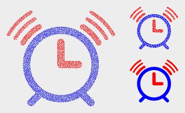 Noktalı Vektör Çalar Saat Simgeleri