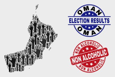 Oy Umman Haritası ve Grunge Alkolsüz Fok Kompozisyonu