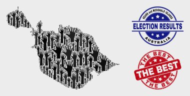 Anket Heard ve Mcdonald Adaları Harita ve Sıkıntı Kolaj En İyi Seal