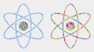 Üçgen Elemanlarının Vektör Atom Mozaik Simgesi