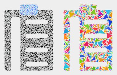 Vektör Pad Listesi Öğeleri Üçgen Öğeler Mozaik Simgesi